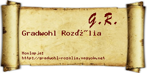 Gradwohl Rozália névjegykártya