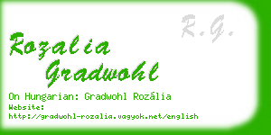 rozalia gradwohl business card